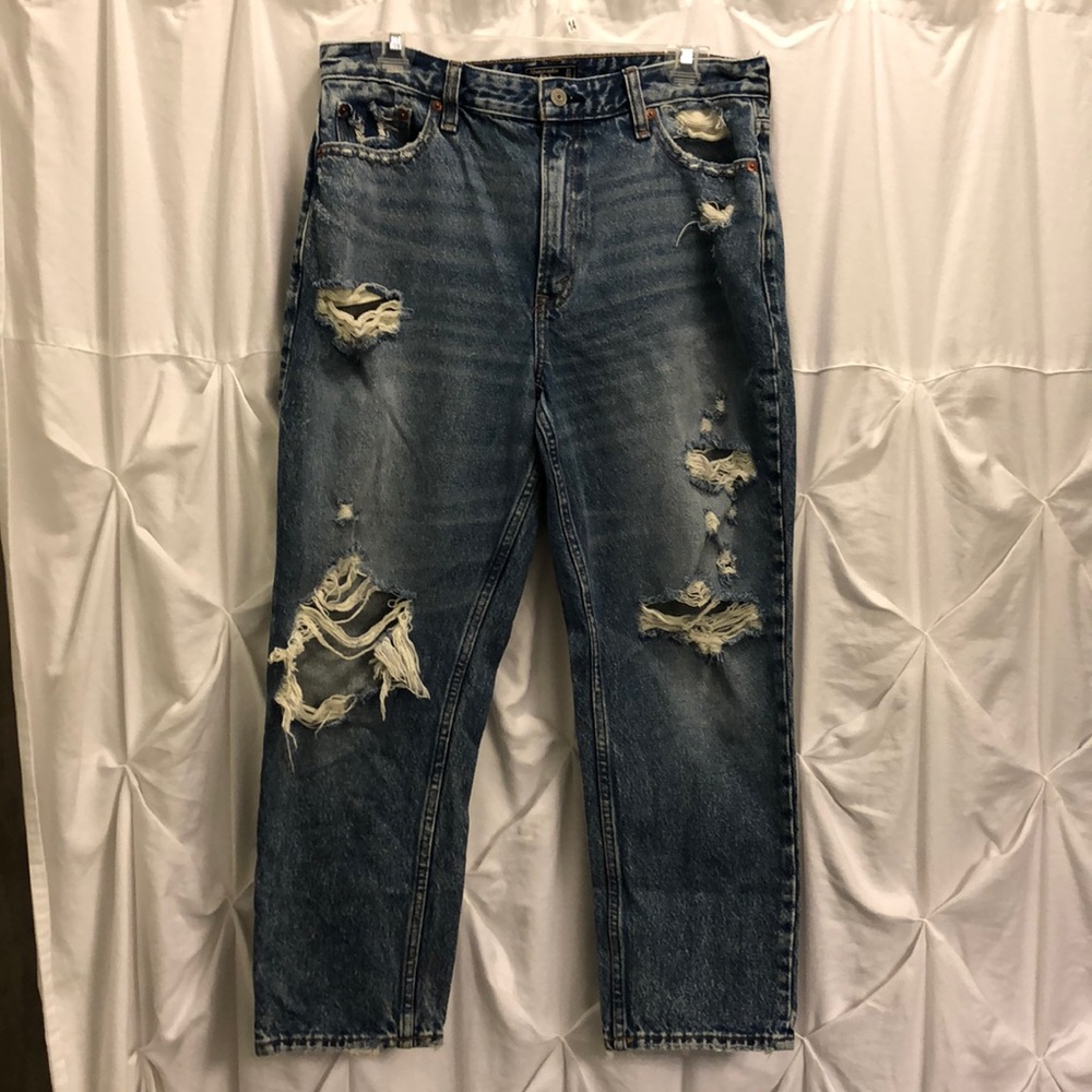 Abercrombie and Fitch Distressed Mom Jeans